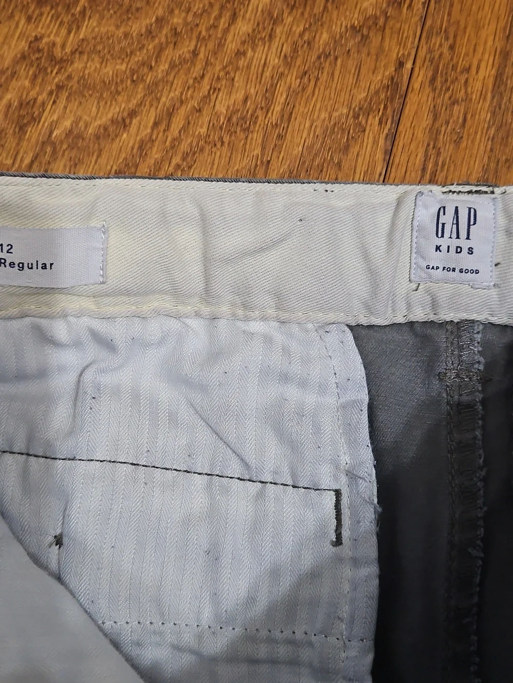 Gap Kids Boy straight fit gray pants size 12